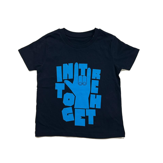 Childs IIT Lino Cut Rock and Roll T-Shirt (navy) SALE